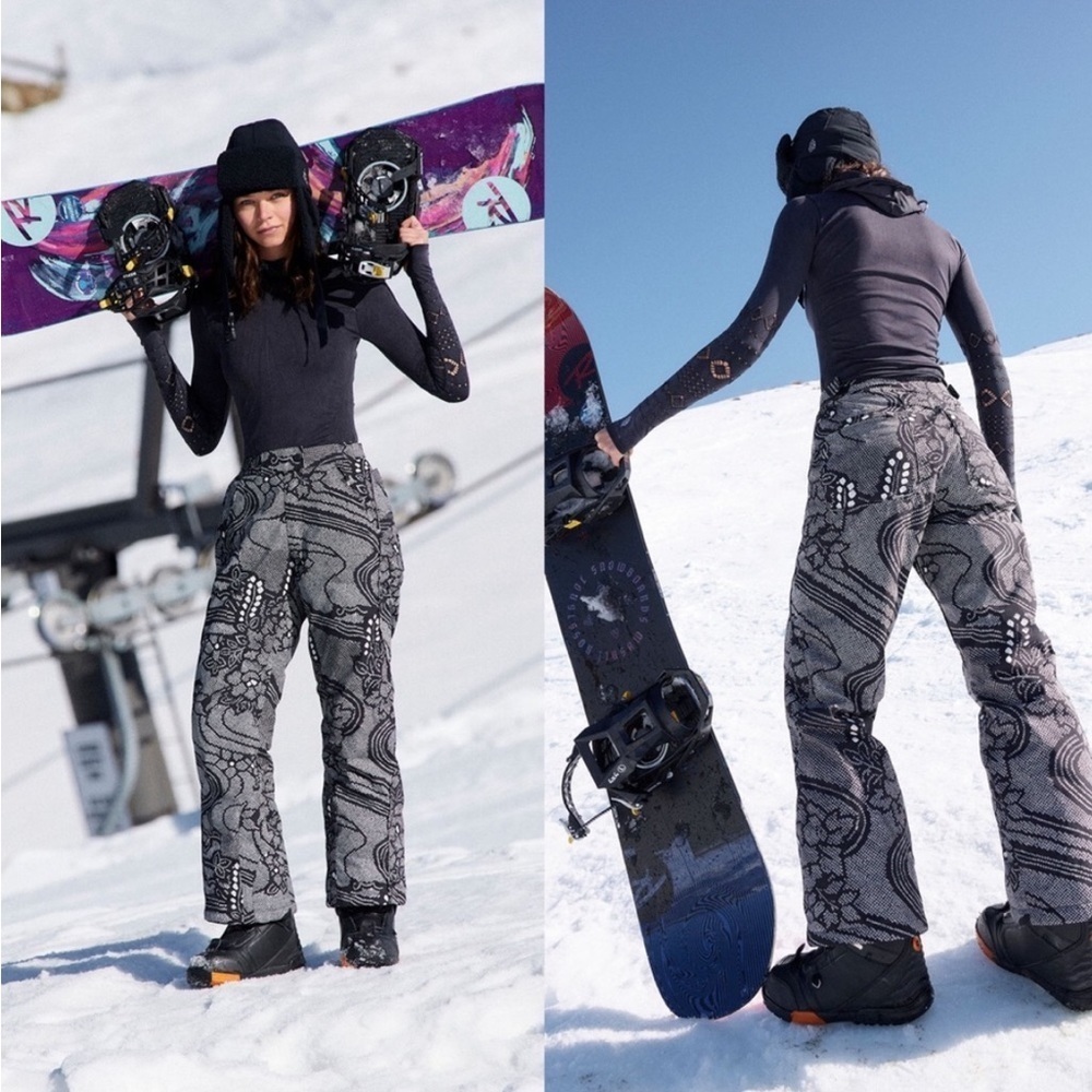 Free People Movement Bunny Slope Printed Ski Pants Snow Size Large NWT